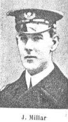 Engineer Lieutenant 5 July 1915 John Millar's ship was blown up by contact with a