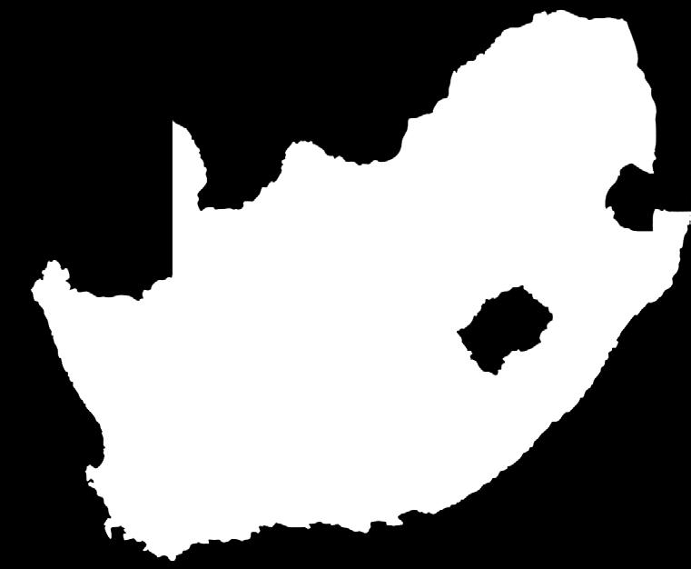 the country, namely KwaZulu-Natal, Gauteng and Eastern Cape (2012).