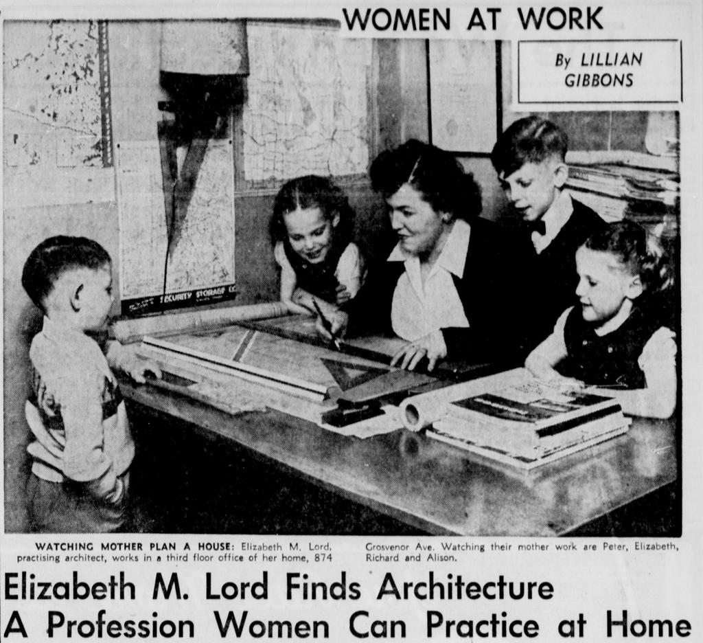 Elizabeth Lord University of Manitoba,1939 As Manitoba s first registered woman architect, Elizabeth Lord was a trailblazing figure on the provincial architectural scene.