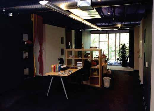private offices and open collaborative space with