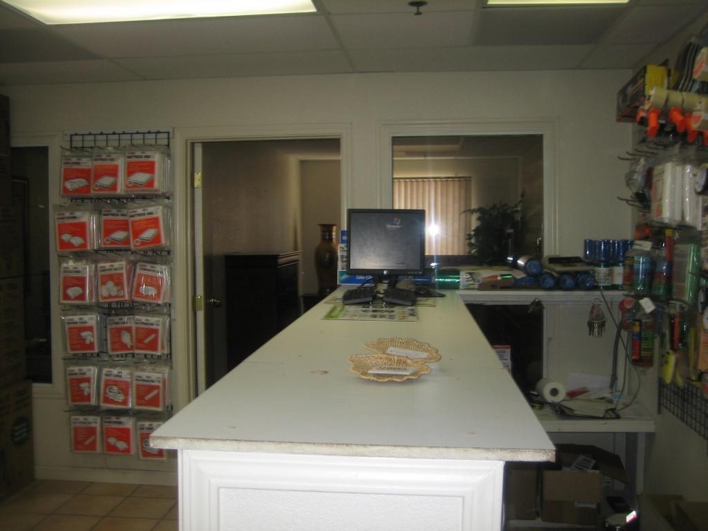 1. Photo of the U-Haul business inside the existing building on-site.