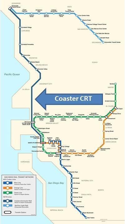 San Diego Coaster 1995 62 miles 8 stations
