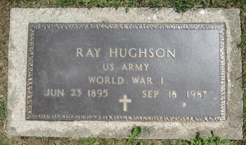 Hughson, Ray Sand Hill Cemetery Town of Seneca Hughson, Ray. AGO 724-1. New York, Abstracts of World War I Military Service, 1917-1919. Available on the Internet from Ancestry.com.