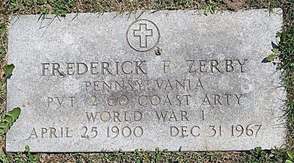 Zerby Frederick F. Sand Hill Cemetery Town of Seneca Deaths Reported in Western New York. Frederick F. Zerby. Rochester Democrat & Chronicle. Jan. 1, 1968. p. 6 (4B).