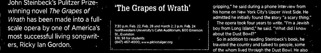 'Grapes of Wrath' n conjunction with Utah Opera.