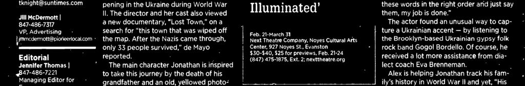 , Evanston $30-$40, $25 for previews, Feb. 21-24 (847) 475-1875, Ext. 2: nexttheatre.