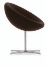 With a swivel base and slightly tilted upholstered seat shell, the chair is surprisingly