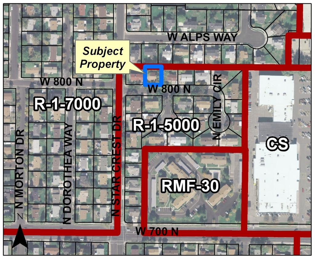 VICINITY MAP Background Project Description Quest Services is requesting approval to convert an existing single-family dwelling, located at 1820 West 800 North, into a Small Assisted Living Facility.