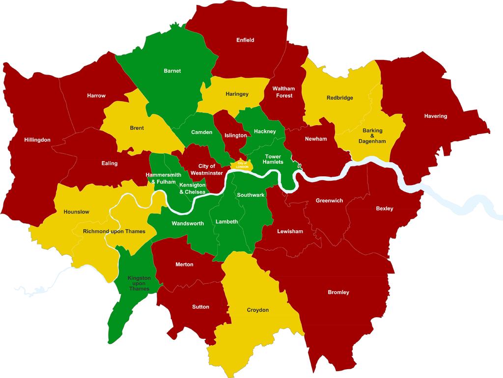 Build to Rent Planning Policy in the Local Authorities in London Positive Neutral Negative Barnet Barking and Dagenham Bexley Havering Camden Brent Bromley Hillingdon Hackney City of London City of