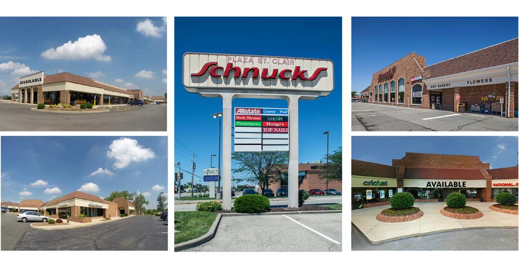 multi-tenant strip center SITE ++ Current availabilities range from 1,100 to 5,610 SF ++ Well positioned in the heart of one of St.
