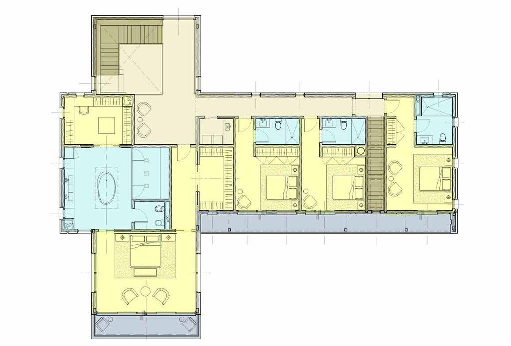 SECOND LEVEL Opulent Master Suite with: -Terrace -Custom Master Bath -Walk-in Closet 3 Guest Bedrooms