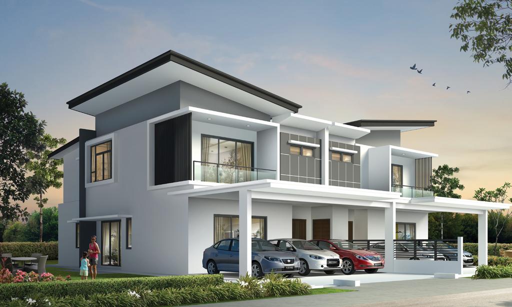 With a magnificent modern facade and an improved interior layout, Eugenia 3 double-storey semi-detached home embraces you in luxurious comfort within a green