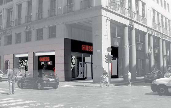 the Guess store in Turin was created.