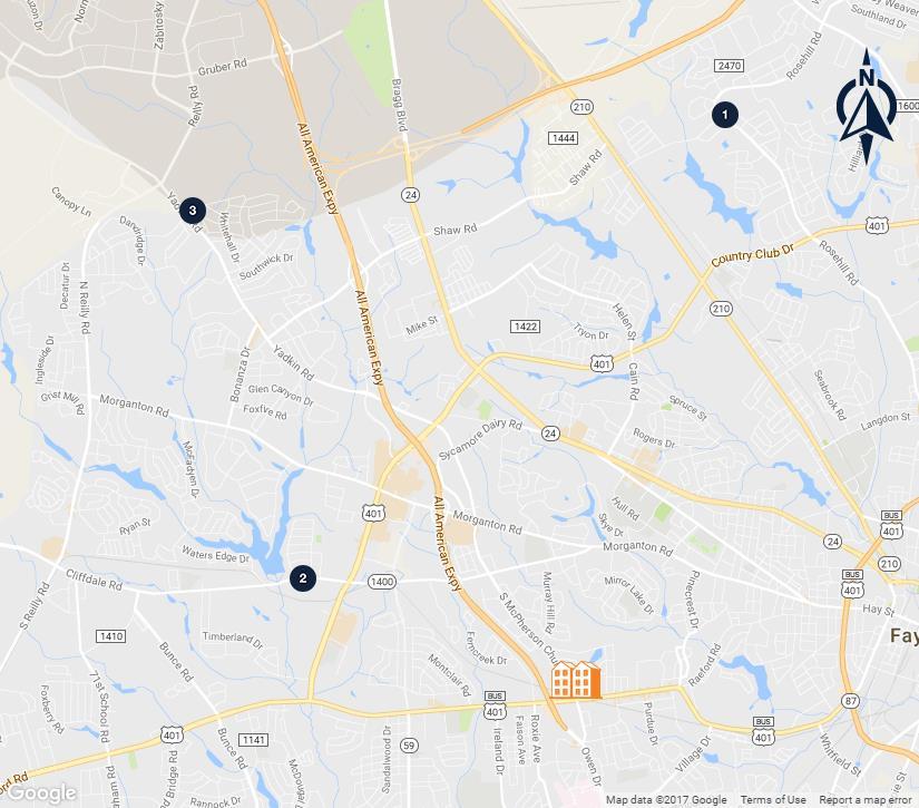 8 SALES COMPARABLES MAP GEORGETOWN APARTMENTS (SUBJECT) 1 2 3