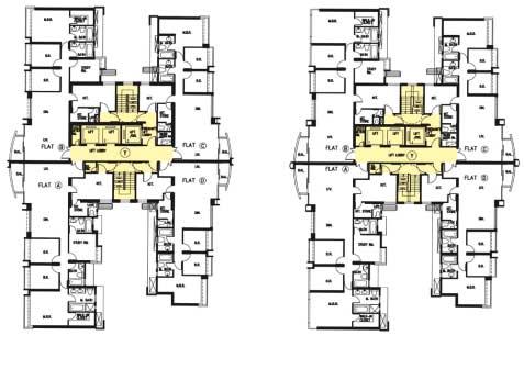 C O V E R S T O R Y 3rd to 30th floor plan 31st floor plan harbour; while smaller flats in the other wing command a good view of Lion Rock to the north.