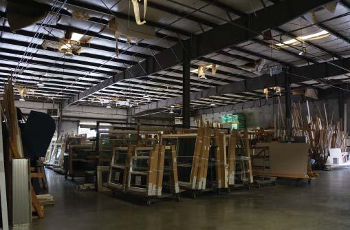 Span Construction Manufacturing areas are accessed by seven 12x12 overhead garage doors, four in Unit A and three in