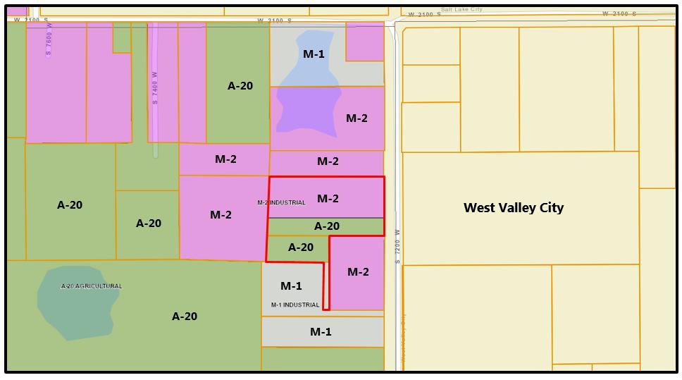 Request: Rezone from A-20 (Agricultural) to M-2 (Manufacturing) File #: 30361 ZONE CONSIDERATIONS Height Requirement Existing Zone (A-20) Proposed Zone (M-2) Front Yard Setback Except as otherwise