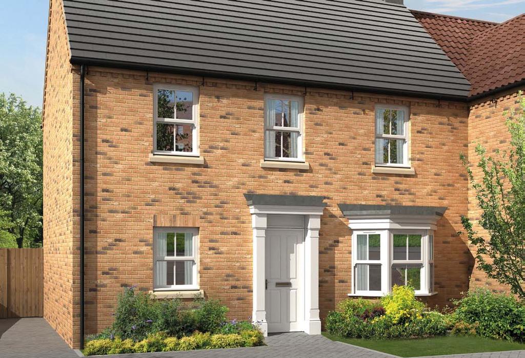 The Ganton A four bedroomed double fronted end home with drive and parking.