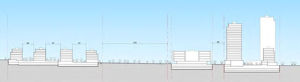 C 5.5 Site Cross Sections cont d Figure 5-20: Overall Section C 26 storeys 281.92 / 85.93m D D * All heights relative to lobby elevation.