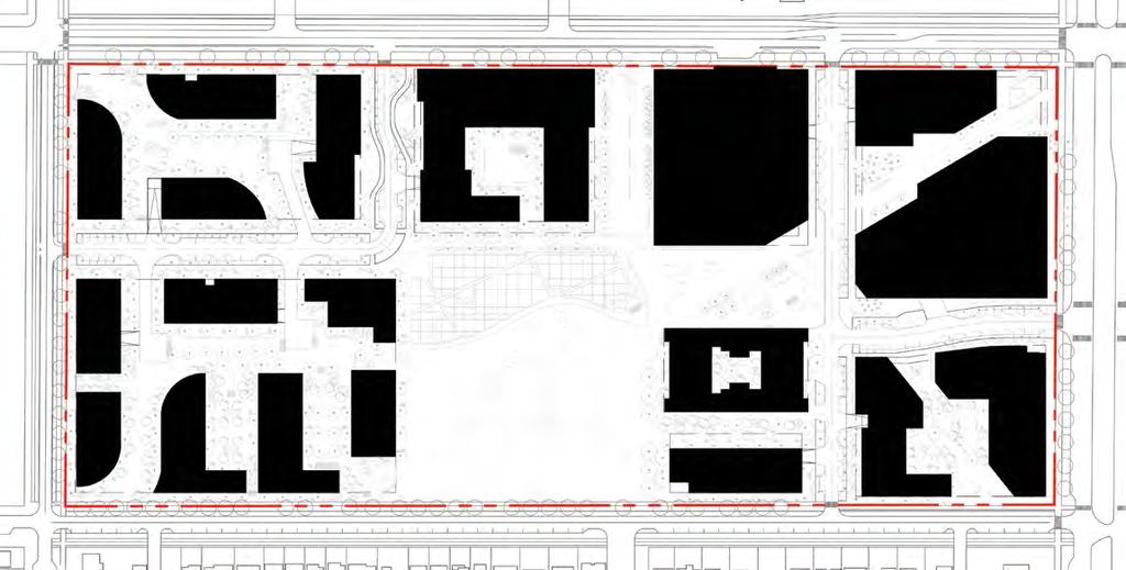 5.3 Coverage Pearson Dogwood Policy Statement Relevant Policies 4.2.9 Parks and Open Space Frontage Define and shape park and open space frontages with strong street-wall buildings. 4.2.11 Diagonal Desire Lines Shape and express diagonal desire lines through the site in the form and footprint of the buildings.