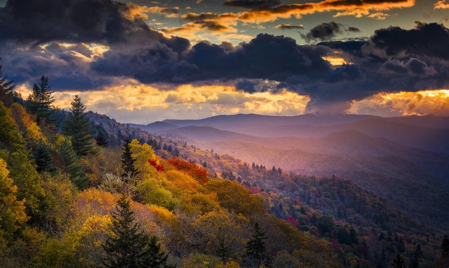 The Great Smokies are best known as the home of the Great Smoky Mountains National Park, which protects most of the range.