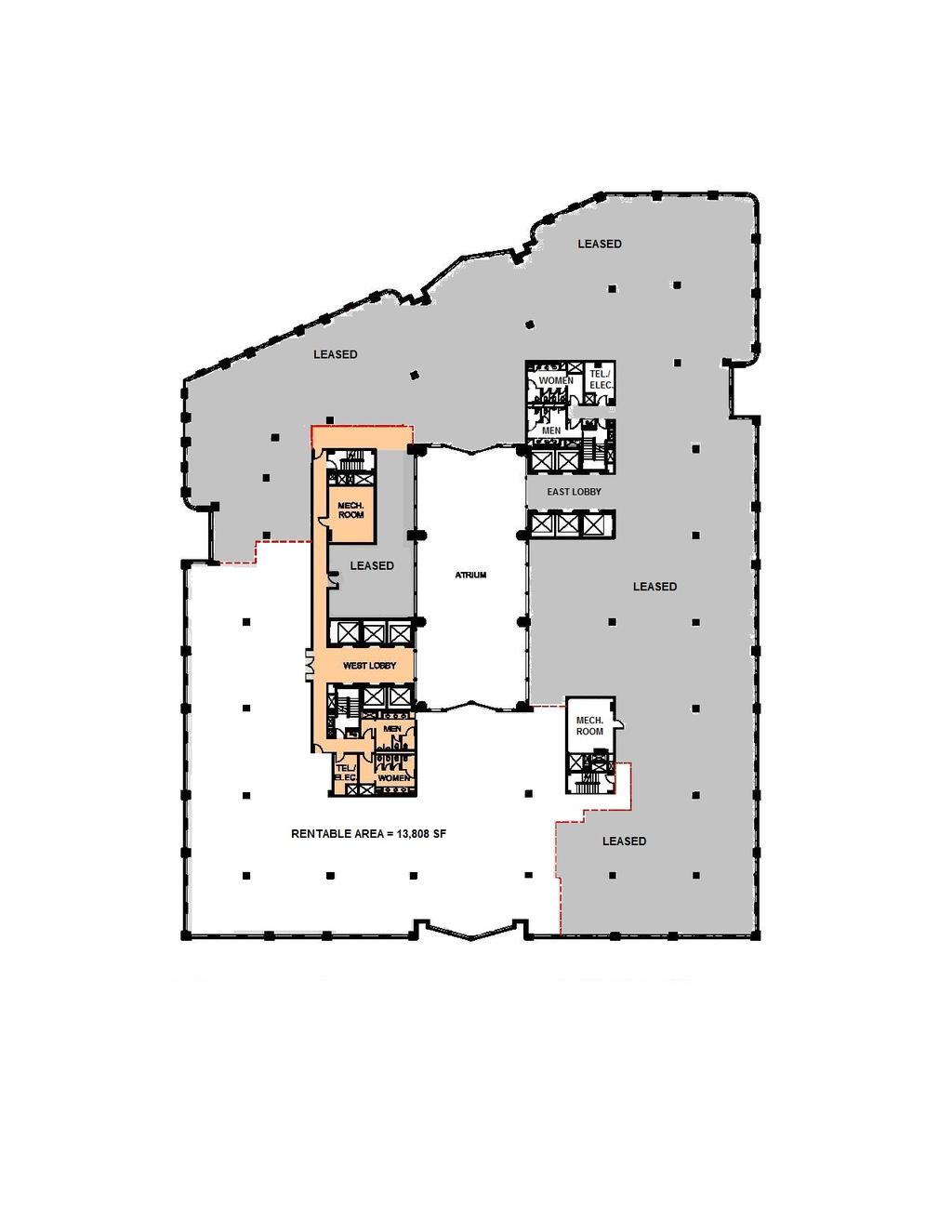 up Suite 760 West Floor Plan 13,808 RSF NEW