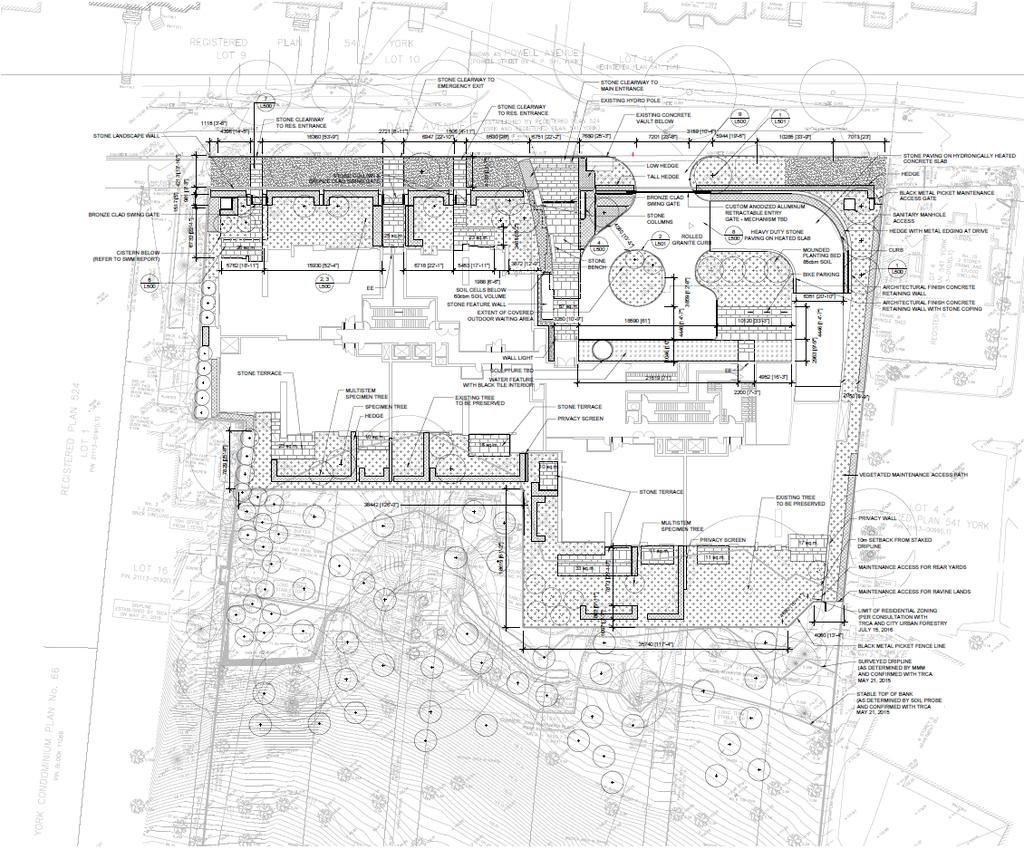 DRAWINGS- 5, 7, and 9 Dale Avenue Ground Floor Plan (includes the Landscape