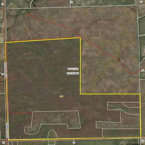 Parcel 5 Acres: 365 +/- Legal: 365 +/- acre tract in the S ½ and W ½ 27-132-99 (to be surveyed at seller s expense) Taxes (2017): $749.49 FSA Cropland Acres: 306.51 +/- CRP Acres: 297.