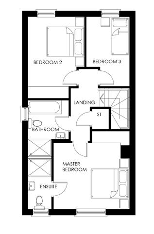 The Belgravia - Three Bedroom Semi-Detached Home Plots: 35, 37 1119 Sq Ft The Belgravia The