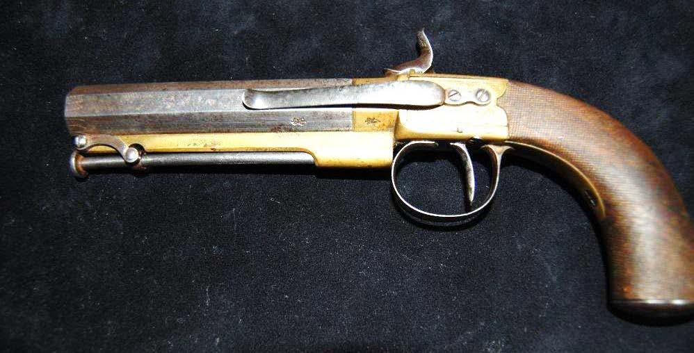 Sailor s pistol believed to have belonged to George Hughson and worn during his term as Batteaux Master in the Quarter Master Generals Department in 1812.