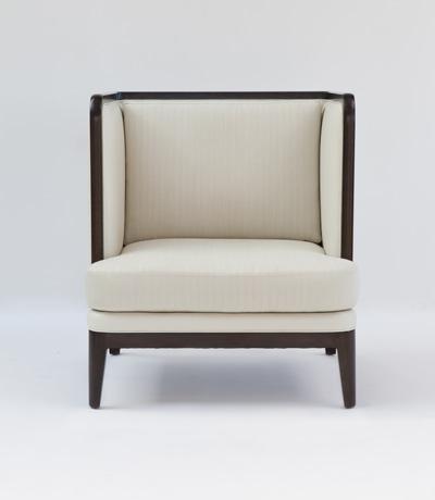 Andree Putman Time Flies : Pagoda Club Chair French Oak Whitewash / Natural / Stained Dimensions: 33.5 x 34 x 39.5 H C.O.M: 10 yards C.O.L Frame 115 sq.
