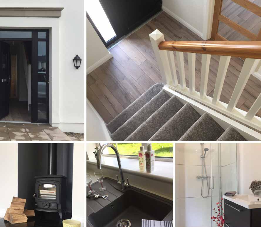 11 Specification INTERNAL All walls painted white Contemporary white oak doors with chrome ironmongery throughout Skirting and architrave painted white Contemporary timber frame staircase Wood