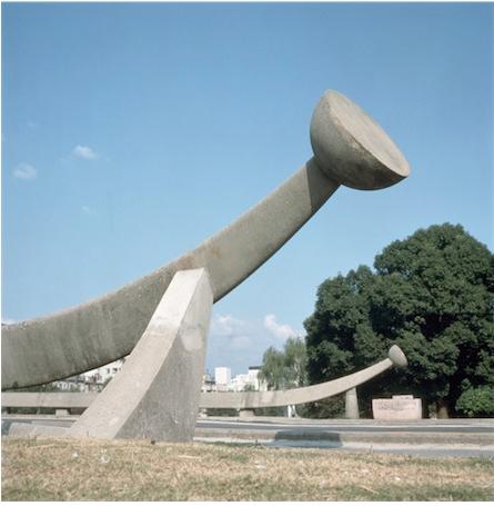 Figure 43. Isamu Noguchi, Two Bridges for Peace Park After completing the Peace Park Bridges, Noguchi was commissioned by Kenzo and the mayor of Tokyo to design a memorial for the dead of Hiroshima.