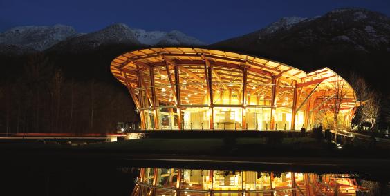 Squamish Adventure Centre Sea-to-Sky Highway to Whistler Resorts, BC This landmark building welcomes visitors along the scenic Sea-to-Sky Highway between Vancouver and Whistler.