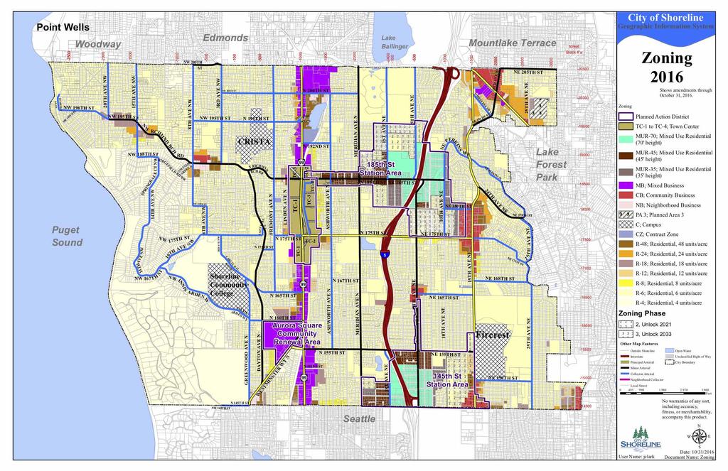Zoning Map 185th and Meridian Ave N - MUR Zone - Aurora to 1-5 Chris Haynes