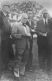 3 Images of meeting of Jawaharlal Nehru with Architect Le Corbusier and other delegates. 7.