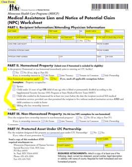 NPC Process If the lien specialist determines that an NPC is required instead of a MA lien OR an NPC is requested then the following process is completed: The NPC is created and a copy of the NPC