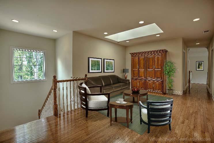 Furniture in virtual staging may not be exact to scale, but the