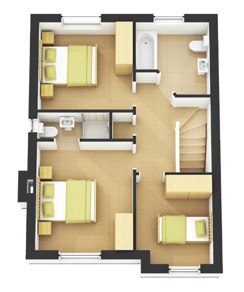 0m Bedroom 3 8 2 x 9 3 2.5m x 2.8m* Bathroom Total 970 sq.ft. 90 sq.m. Plans are not to scale, dimensions are approximate.