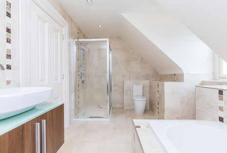 BEDROOM (4): 15 0 x 10 0 (4.57m x 3.05m) Built-in cupboard. ENSUITE SHOWER ROOM: Fully tiled shower enclosure. Low flush WC. Wash hand basin.