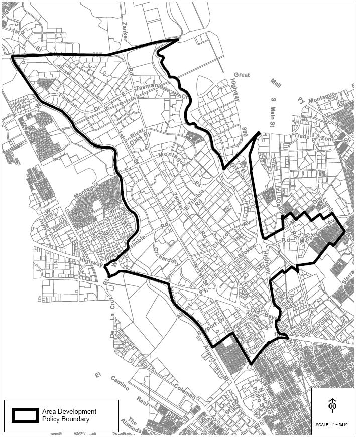 Figure 1 Policy Area Boundaries City of San José North