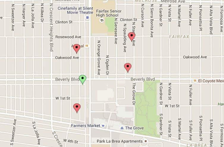 COMPARABLES MAP Subject Property: 140 N. Hayworth Ave. SALE PRICE UNITS BLDG S.F.