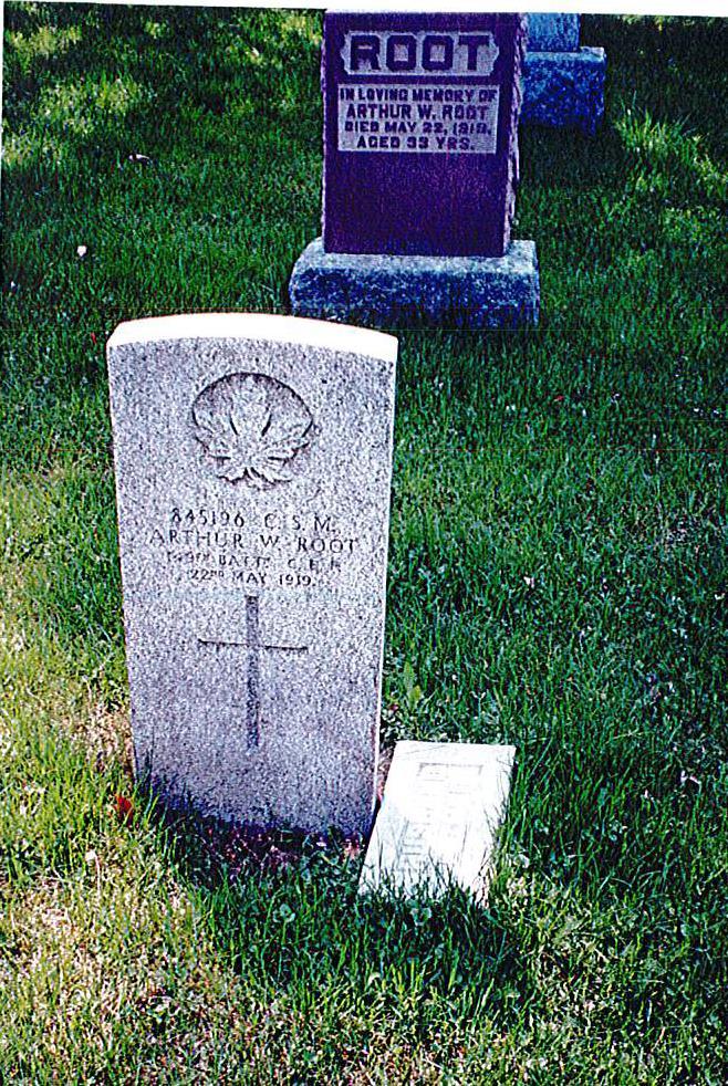 Simcoe School War Memorial Stone Research Report 5 Condition Figure 6. A headstone located in the Woodland Cemetery. Source: Stoyles, 33. Currently, the Memorial Stone is deteriorating.