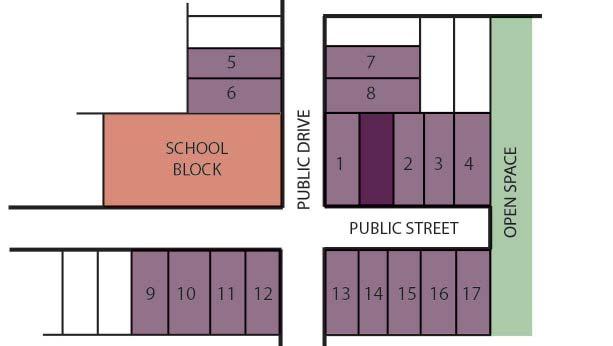 Select your streetscape in this way: 1. Select 4 properties on both sides of the subject site and 9 directly across the street. 3.