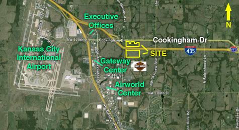 FOR SALE KCI Airport -- Prime Tracts Half mile frontages on I-435 SEC of NW Cookingham Dr. & N. Congress 49.49+/- and 63.