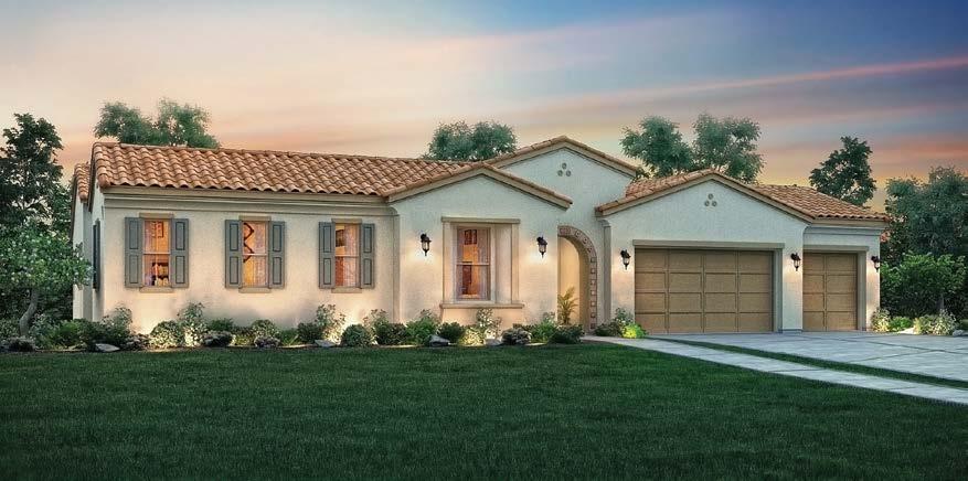 PLAN 1A - SPANISH EXTERIOR PLAN 1B - TUSCAN EXTERIOR PLAN 1C - FRENCH EXTERIOR South Reno Estate Home with Hobby Room and Private