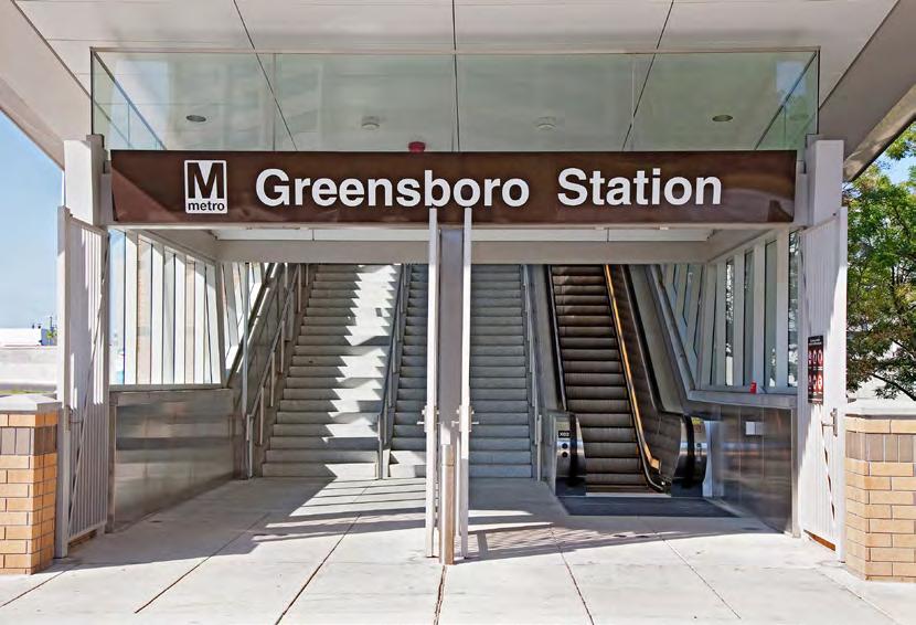 to Greensboro Metro Station on the Silver line.