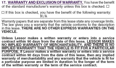 NOTE: Refer to item 22 of Lease Agreement 10, which describes the general insurance requirements and the special requirements that apply to trucks of 10,000 lbs.