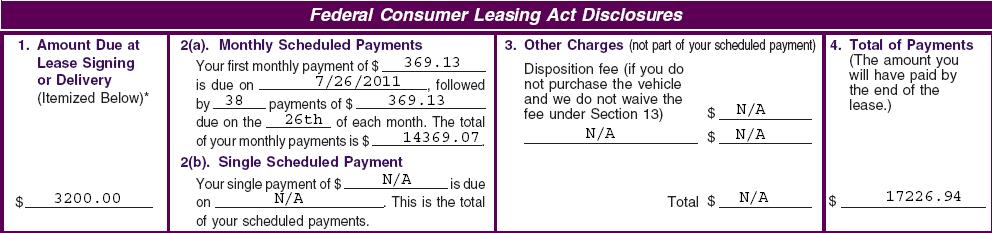 3. Calculate a temporary reduced total base monthly payment (instead of lease worksheet item 25B) by eliminating all capitalized service and maintenance contract costs and creditor life/disability