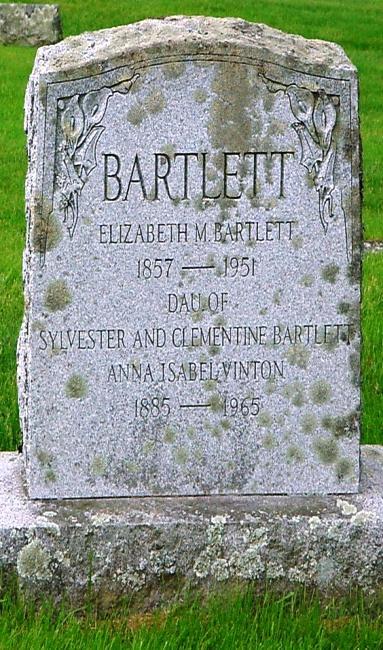 Bartlett, Vinton Bartlett, Elizabeth M., d.